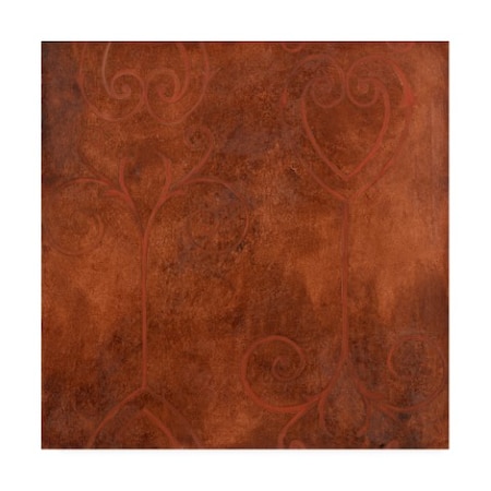 Pablo Esteban 'Red Line Art Texture' Canvas Art,14x14